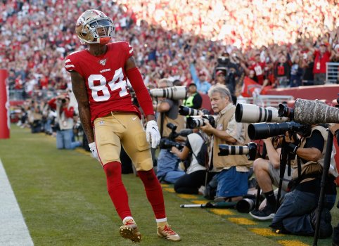 NFL may discipline 49ers after discovering possible mask
violation by Kendrick Bourne 1