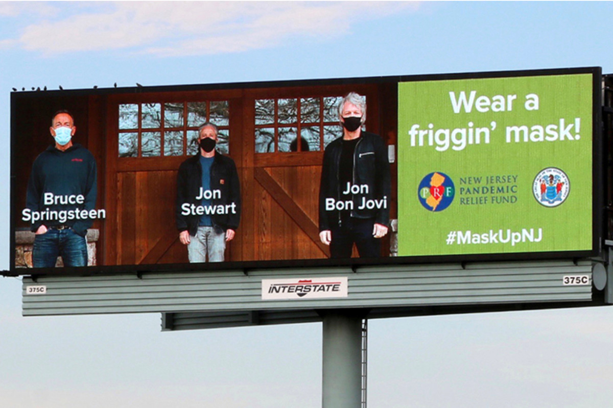 ‘Wear a friggin’ mask!’: Jon Bon Jovi, Bruce Springsteen and
Jon Stewart join forces 1