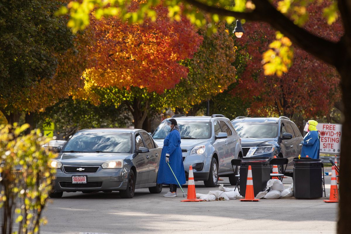 Illinois triples it’s springtime daily high of 4,014 cases,
during the state’s first peak with 12,438 new COVID-19 cases (LIVE
UPDATES) 1