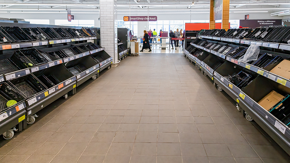 "Firebreak" lockdown in Wales sees non-essential items
covered in grocery stores 1