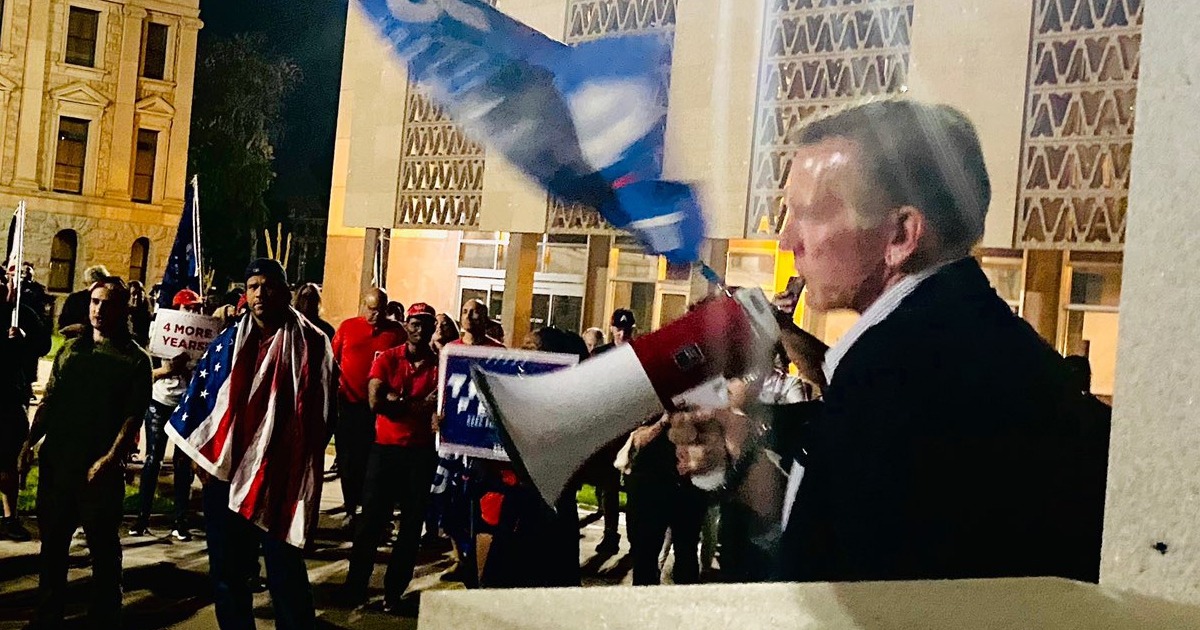 VIDEO: Rep. Gosar Joins Arizona Pro-Trump Protest, ‘Biden
And His Thugs’ Will Not ‘Steal This Election’ 1