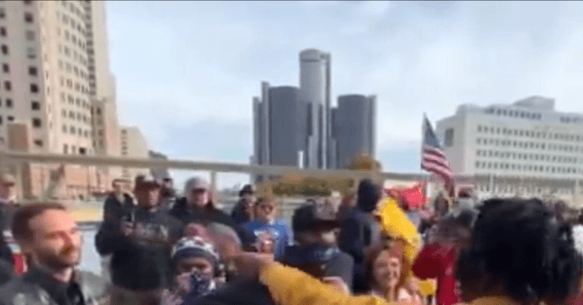 WATCH: Protester Pushes, Harasses People in Detroit 1