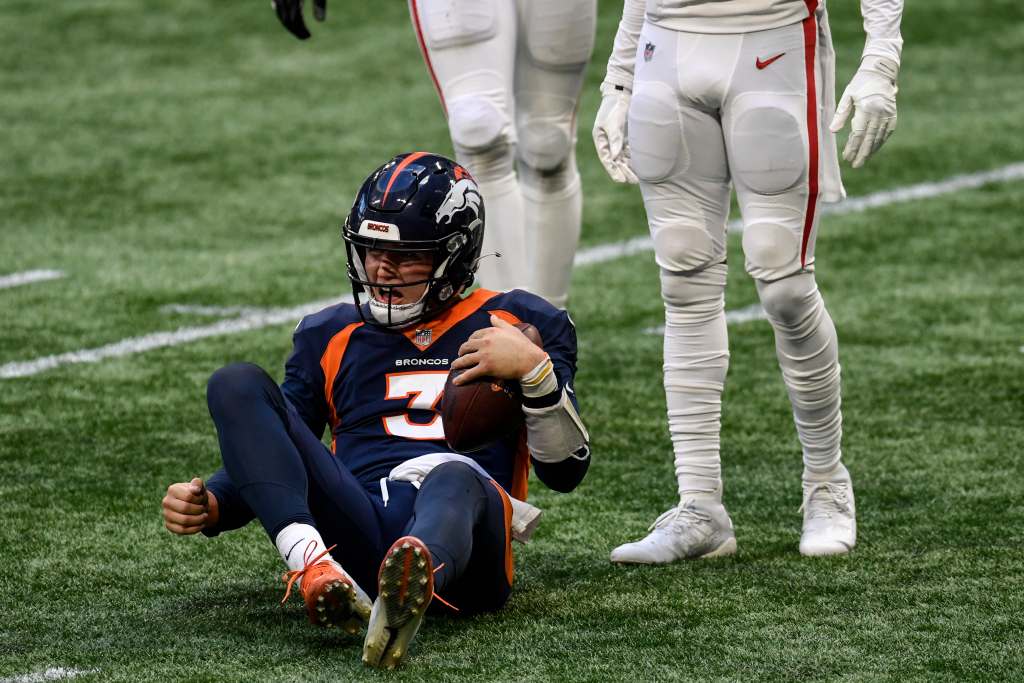 Broncos’ offensive line has been ravaged by injuries,
COVID-19 — and it showed in Atlanta 1