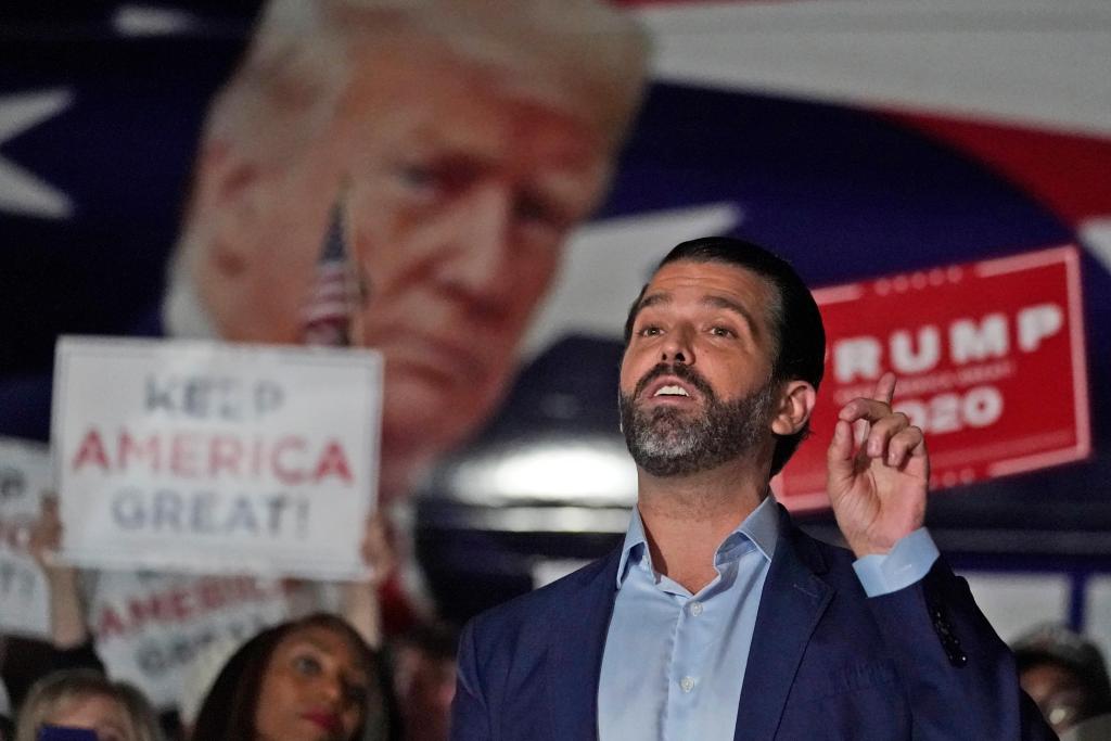 Donald Trump Jr. tests positive for coronavirus, spokesman
says 1