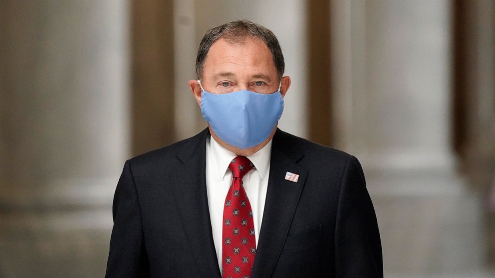 Utah governor issues statewide mask mandate amid virus
surge 1