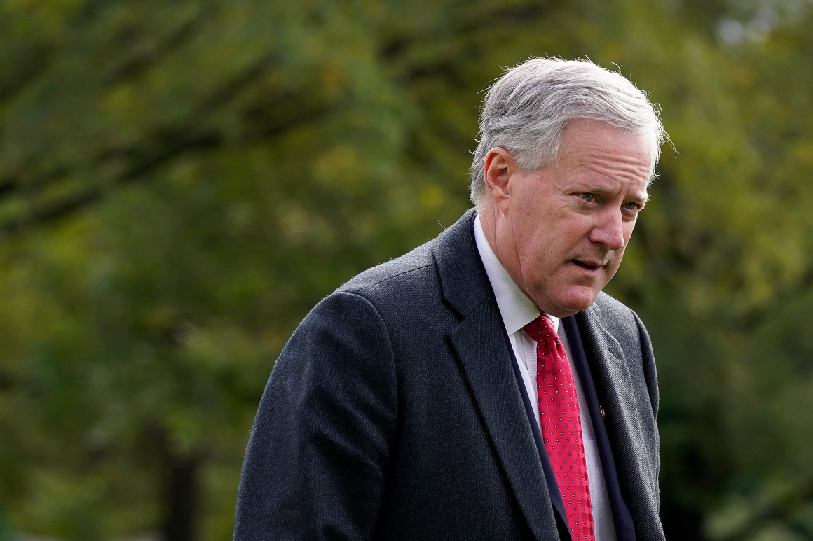 White House chief of staff Mark Meadows tests positive for
Covid-19 1