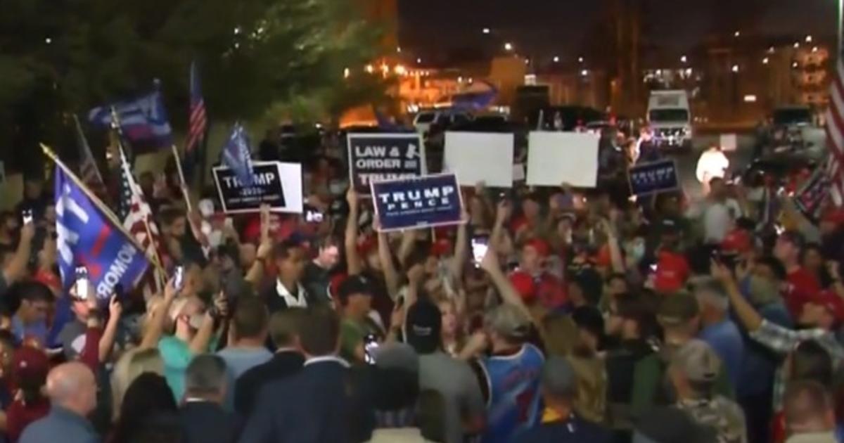 Pro-Trump protesters rally outside Arizona ballot counting
facility 1