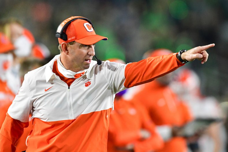 Dabo Swinney Accuses Florida State of Using COVID-19 as
Excuse To Avoid Playing 1