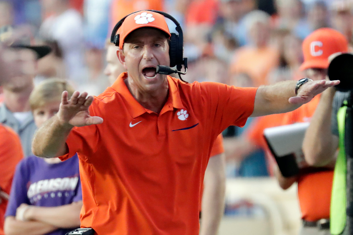 Dabo Swinney blasts Florida State for COVID-19 postponement:
‘Just an excuse’ 1