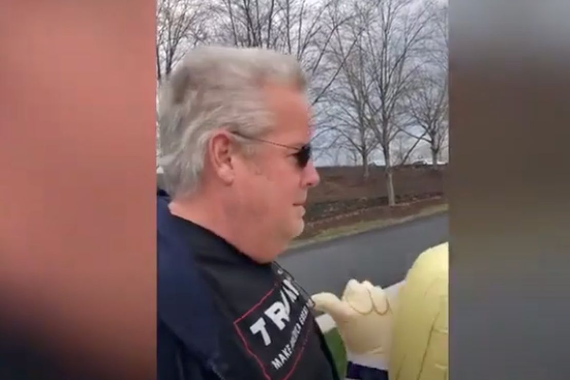 Trump Supporter Charged with Assault for Breathing on
Protesters 1