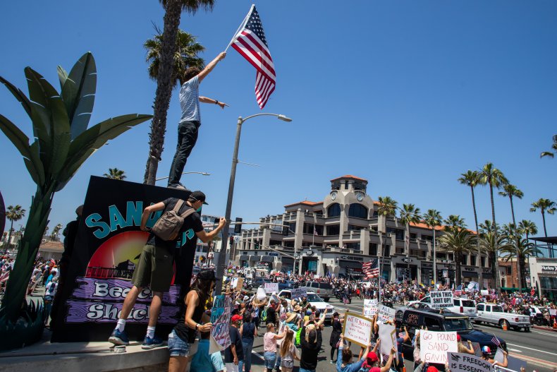 Huntington Beach COVID 'Curfew Breakers' Rally to Protest
Stay-at-Home Orders 1