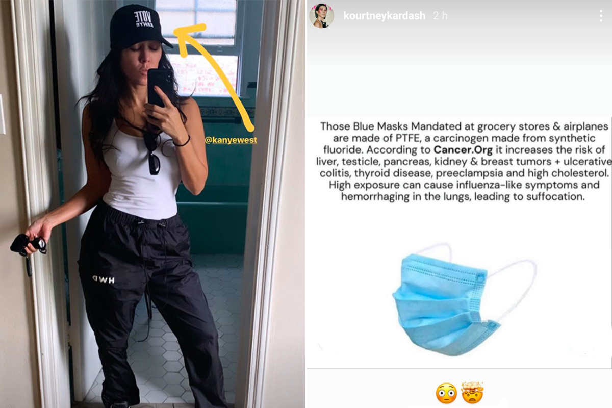 Kourtney Kardashian spreads COVID-19 mask conspiracy on
Instagram 1