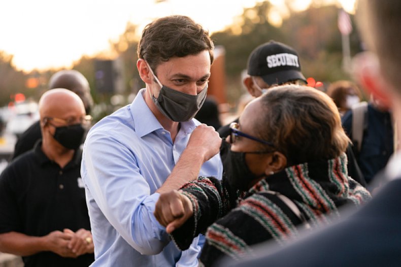 Ossoff Calls on Georgia Republicans Perdue and Loeffler to
Require Masks at Events as COVID Surges 1