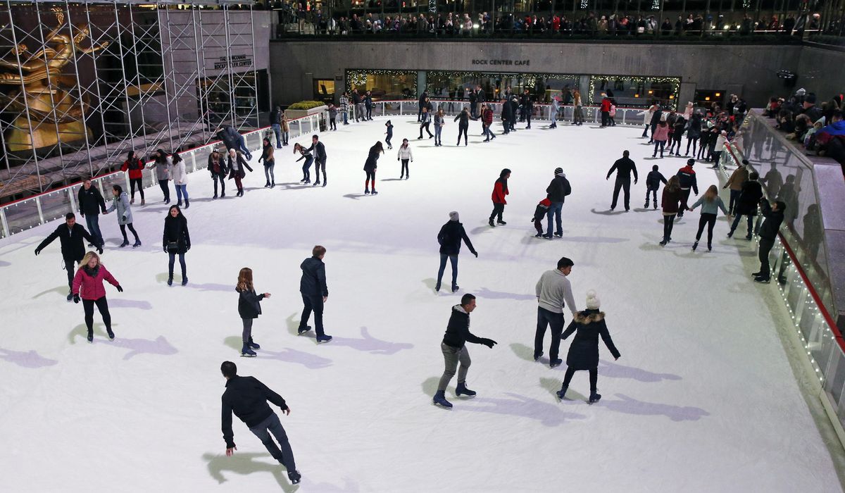 Skates (and masks) on! Rockefeller Center ice rink
opens 1