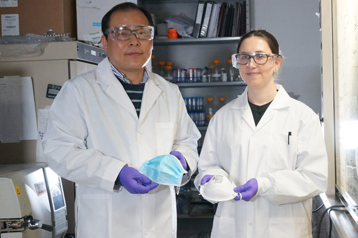 PhD graduate develops sodium-coated mask that kills COVID-19
droplets 1