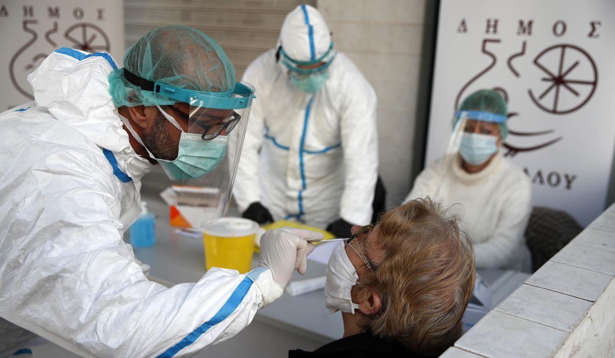 Greek military setting up field hospital for COVID-19
cases 1
