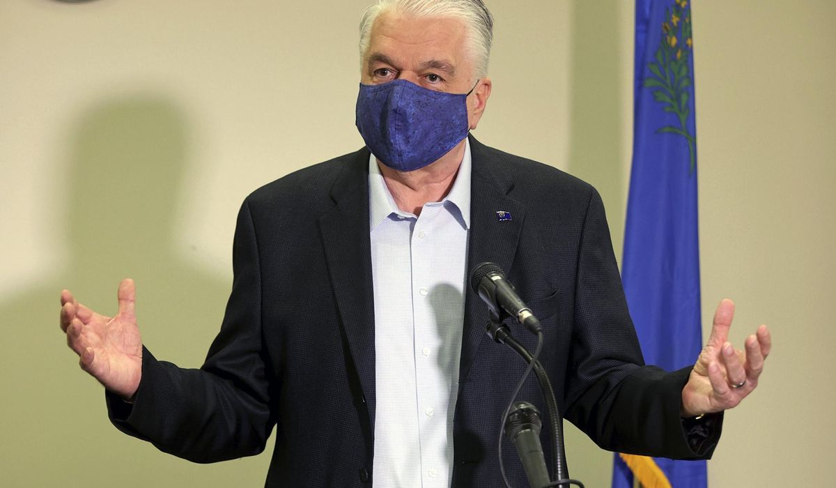 Nevada Governor Steve Sisolak tests positive for
COVID-19 1