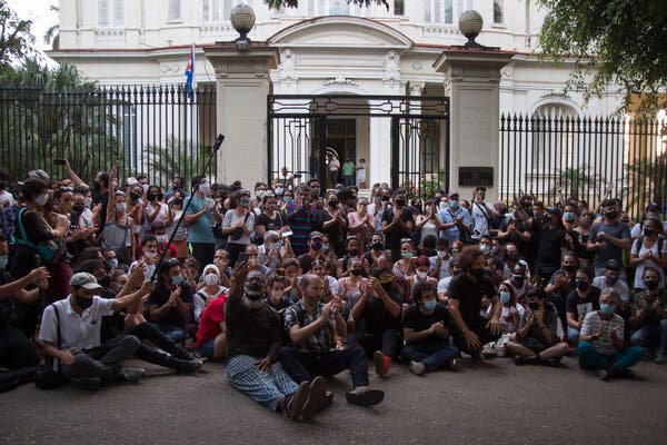 ‘On Social Media, There Are Thousands’: In Cuba, Internet
Fuels Rare Protests 1