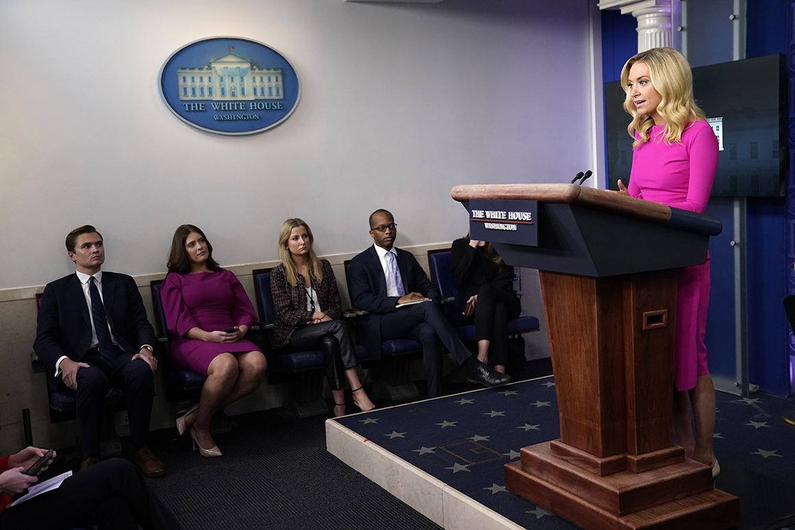 McEnany’s husband attends White House press briefing without
mask 1