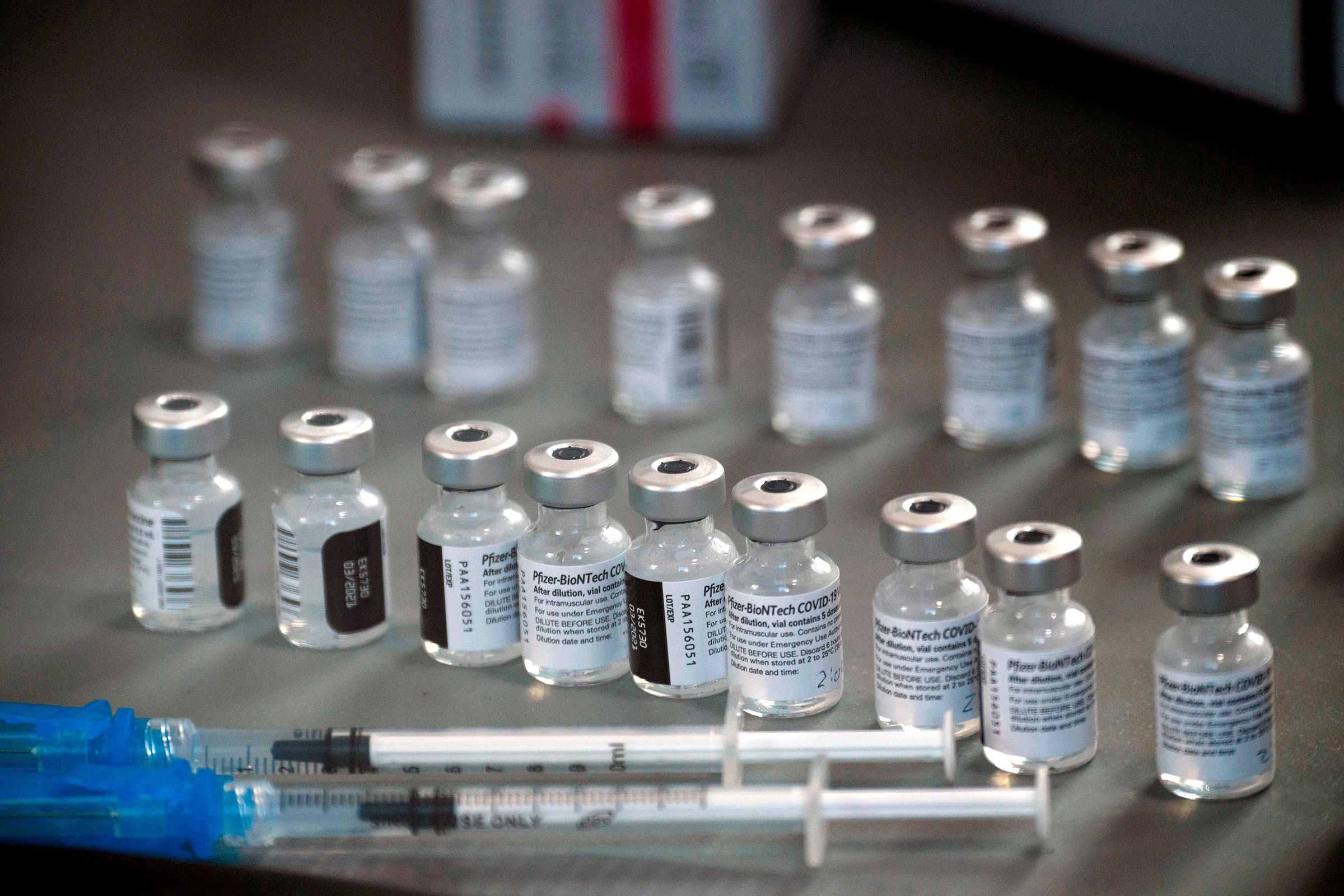 First shipment of Moderna Covid-19 vaccine leaves
distribution facility 1