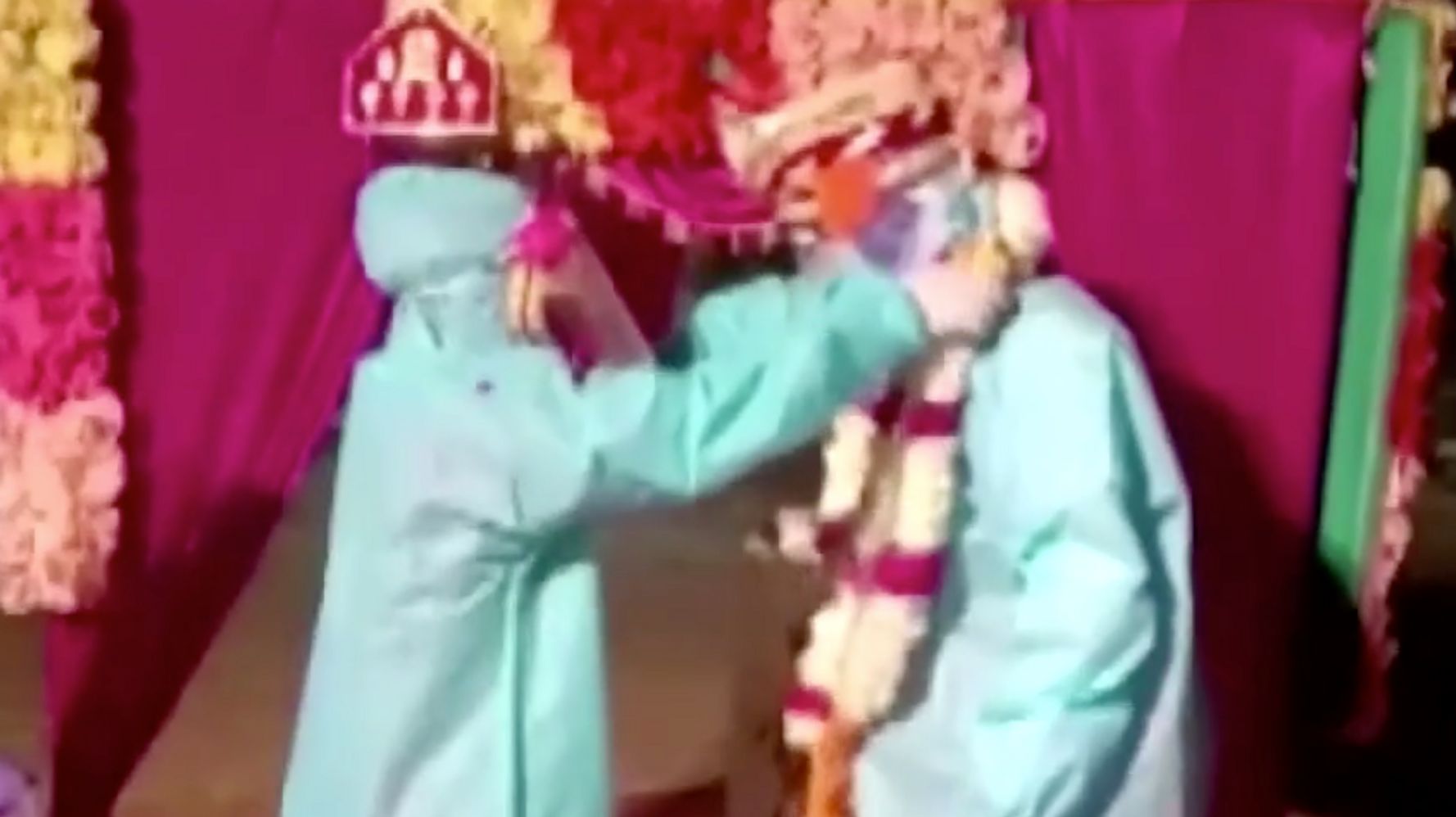Indian Bride Tests Positive For COVID-19, Gets Married In
Hazmat Suit 1