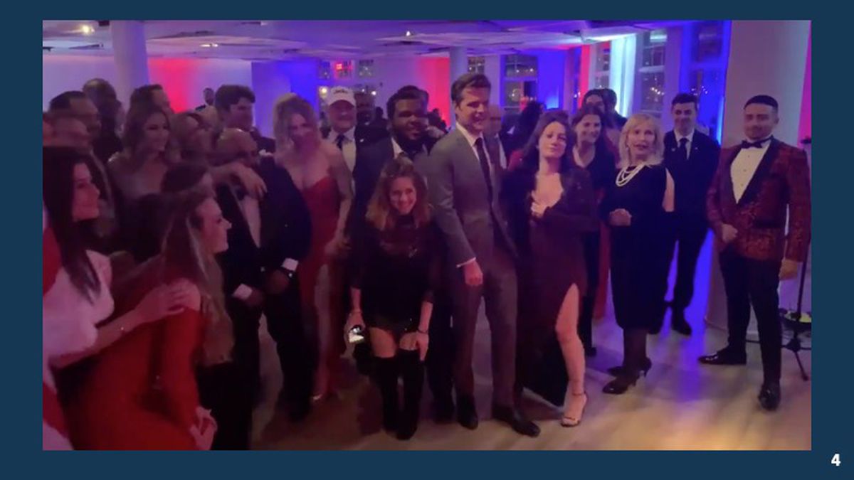 ’Beyond the pale’: N.J. restaurant shuttered after NYC GOP
club’s mask-free gala with Rep. Matt Gaetz 1 ’Beyond the pale’: N.J. restaurant shuttered after NYC GOP
club’s mask-free gala with Rep. Matt Gaetz 1
