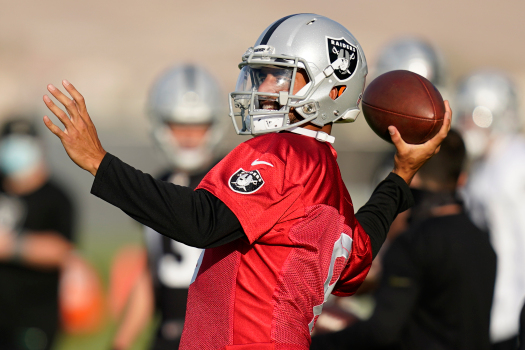 Quarterback Marcus Mariota active for first time as a Raider
vs. Jets 1