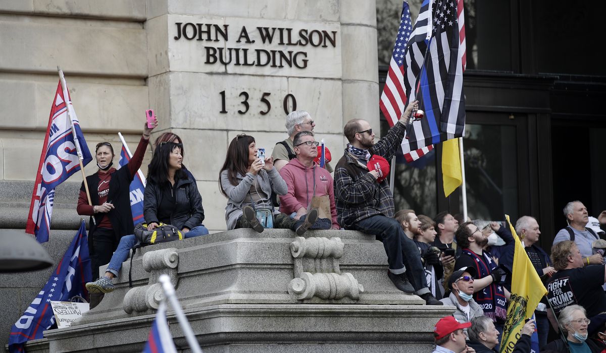Trump supporters chant 'Destroy the GOP' near White House
while protesting loss to Biden 1