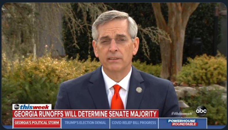 Georgia's GOP Sec of State Condemns 'Unpatriotic' Trump
Supporter Behavior Following Death Threats 1