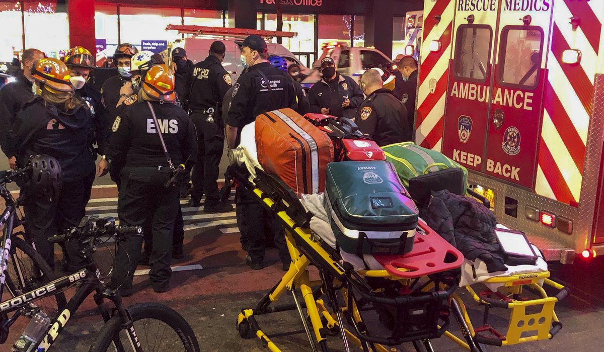 Driver arrested after car plows into Manhattan
protesters 1
