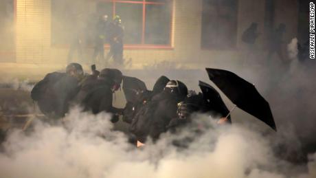 Here's why protesters say they're gathering in
Portland 1