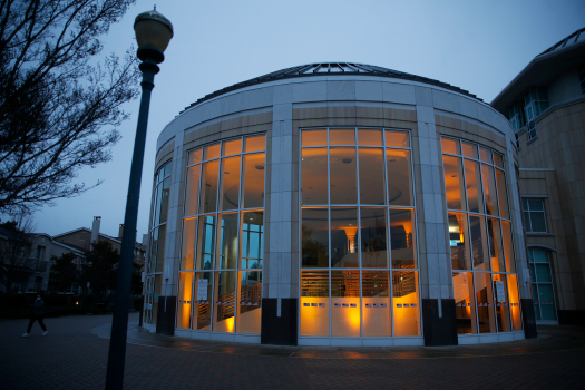 Photos: Hayward City Hall glows with gold light to remember
local COVID-19 victims 1