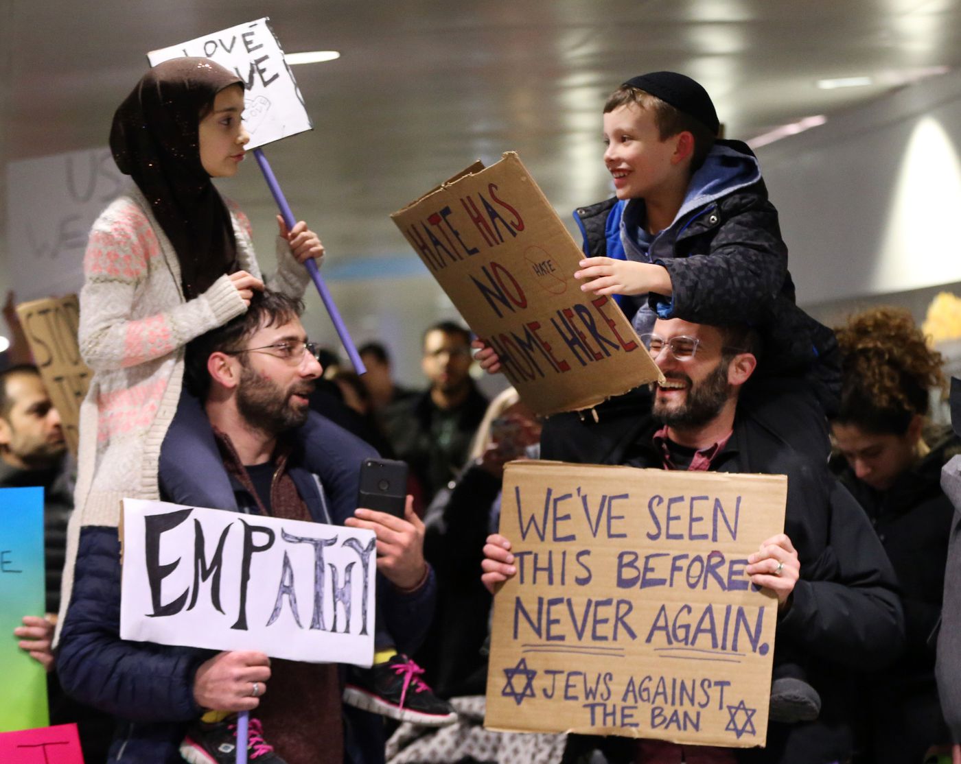 With Trump’s Muslim ban revoked, families whose image from
O’Hare protest went viral reflect on four years of friendship: ‘We
are not so much different’ 1 With Trump’s Muslim ban revoked, families whose image from
O’Hare protest went viral reflect on four years of friendship: ‘We
are not so much different’ 1