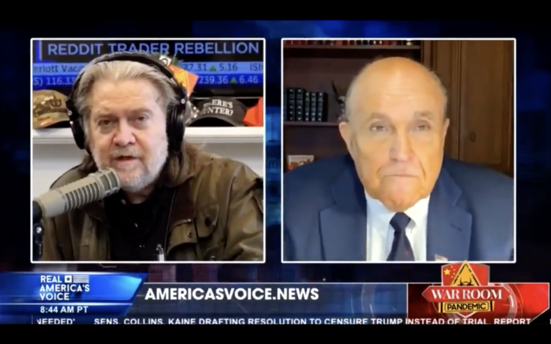Steve Bannon Cuts Off Rudy Giuliani's Claim That Lincoln
Project Helped Capitol Rioters 1