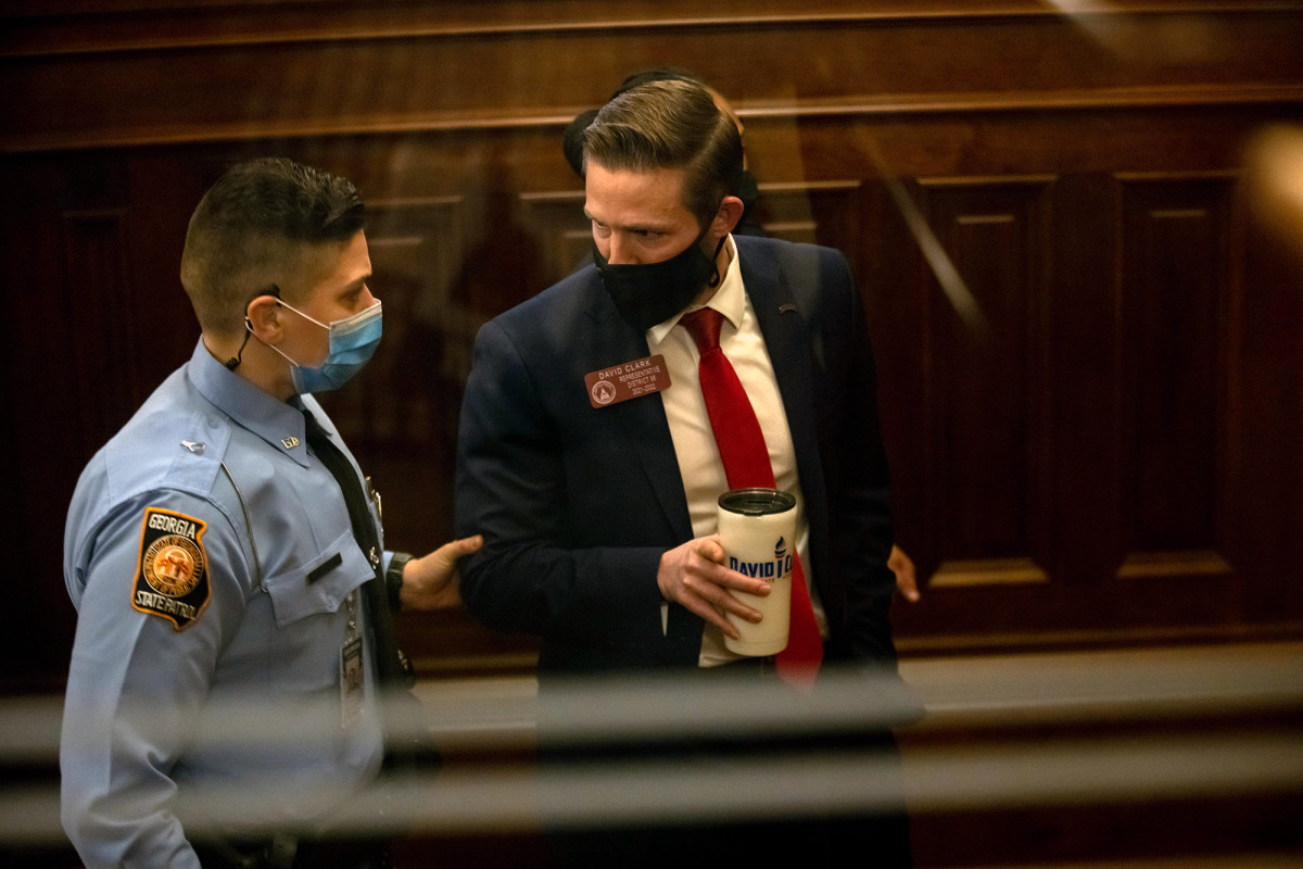 Georgia lawmaker ejected from chamber for refusing COVID-19
test 1