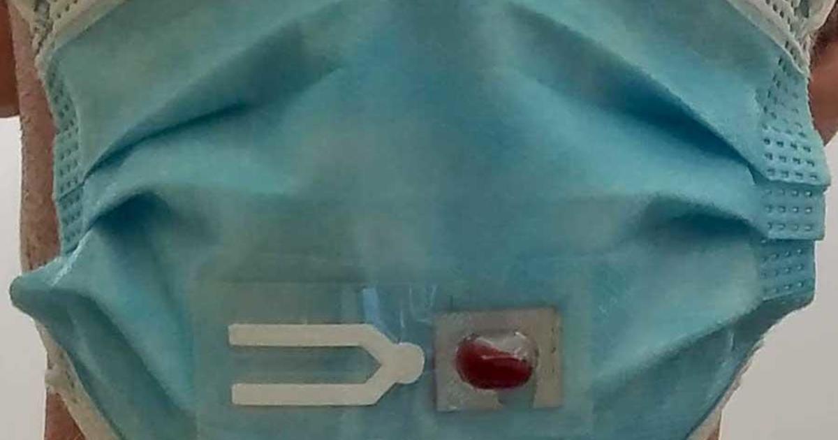 Researchers are developing stickers for masks to detect
COVID 1
