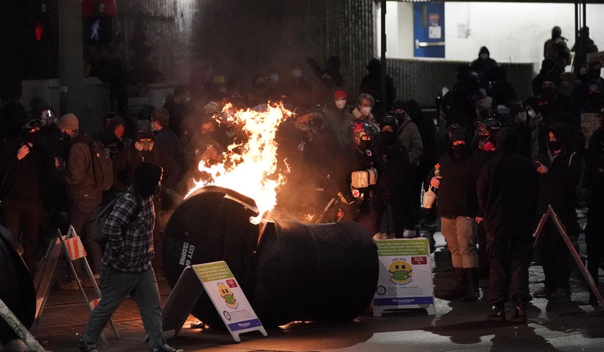Protest erupts over police car driving through crowd 1