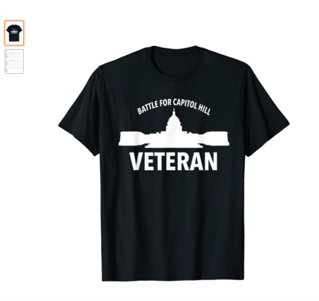 Online vendors still peddling t-shirt promoting Capitol
riot 1
