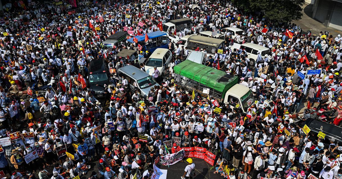 Myanmar’s pro-democracy protest movement is
strengthening 1