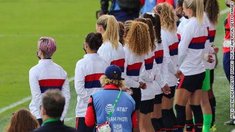 Soccer: US women's team 'past the protesting phase' of
anthem debate 1