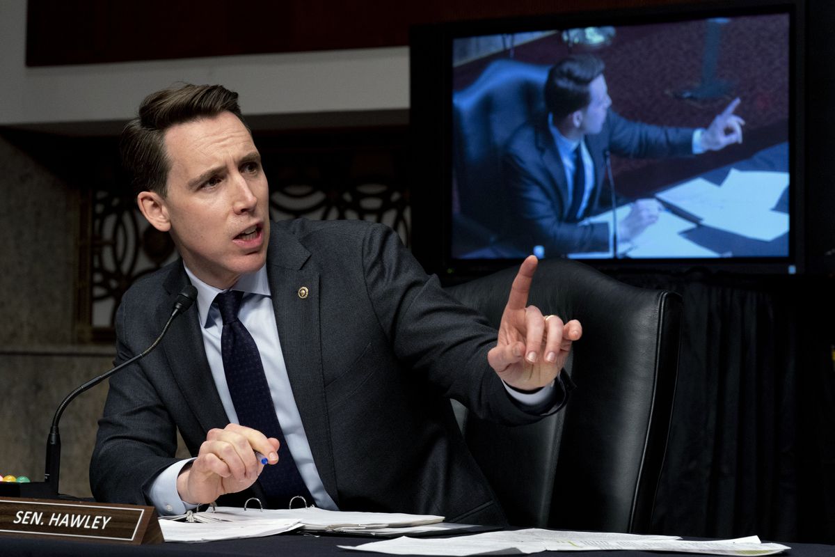 Sen. Hawley uses Capitol riot hearing to criticize
ex-general who called him ‘piece of s--t’ 1 Sen. Hawley uses Capitol riot hearing to criticize
ex-general who called him ‘piece of s--t’ 1