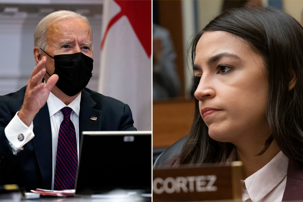 AOC slams Biden administration for reopening Texas facility
to hold migrant children 1