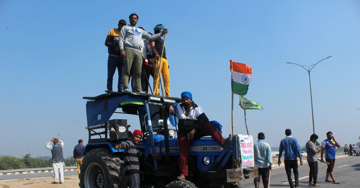 Tens of thousands of farmers protest agriculture laws with
blockades across India 1