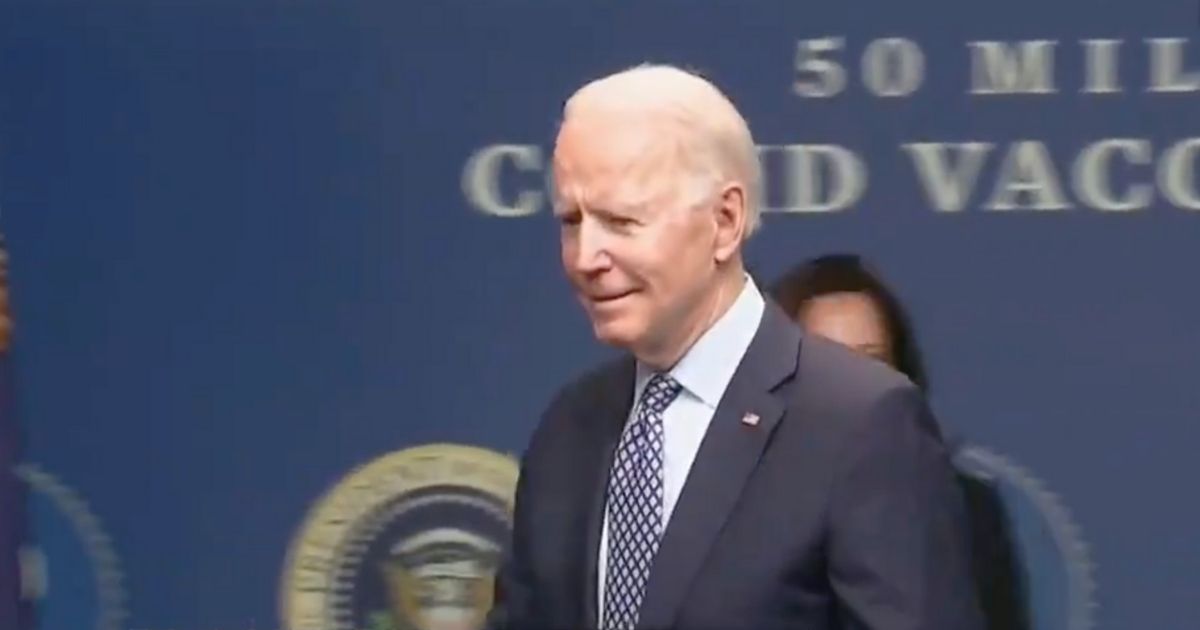 Watch: Biden Refuses to Take Questions After Speech, Has to
Be Reminded to Mask Up Before Leaving 1