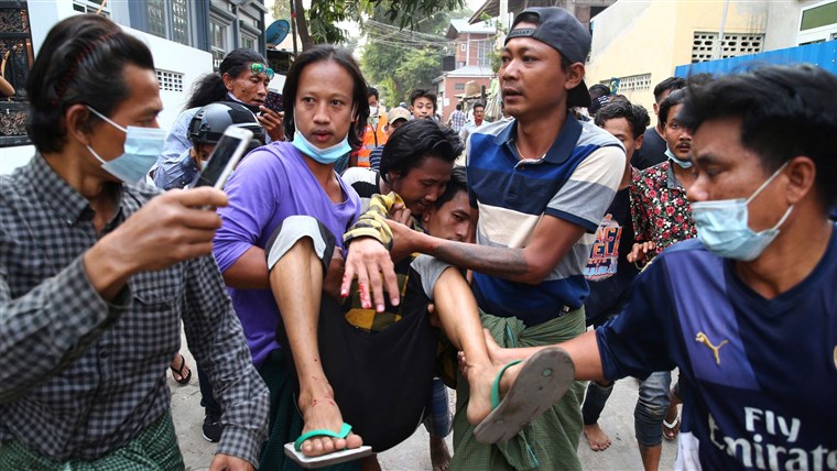 Mass protests and funeral follow deadly shootings in
Myanmar 1