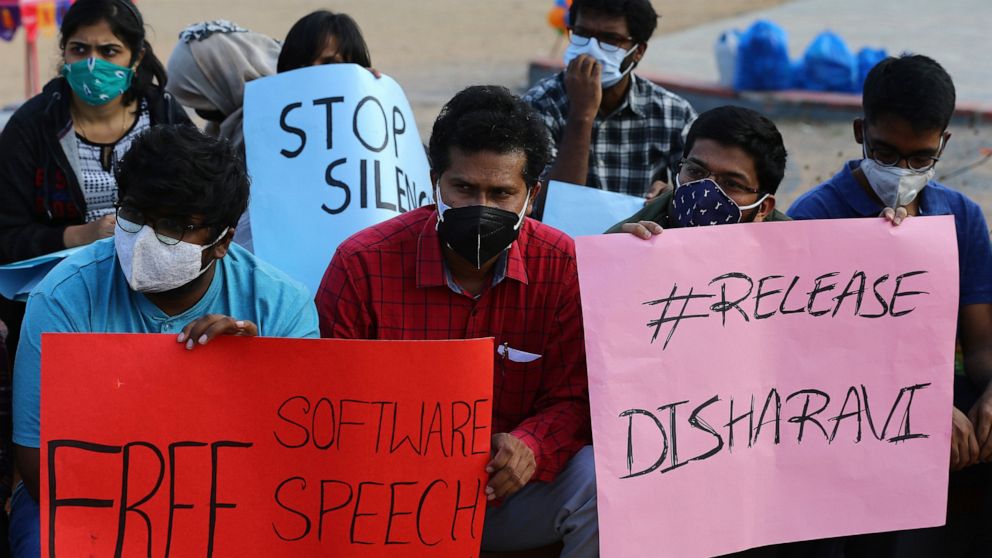 No bail for Indian climate activist over farmer
protests 1
