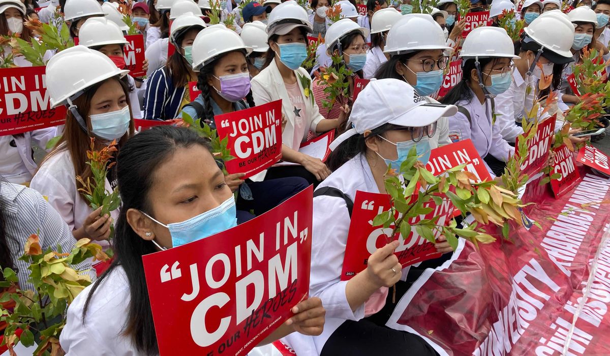 More protests and funeral follow deadly shootings in
Myanmar 1