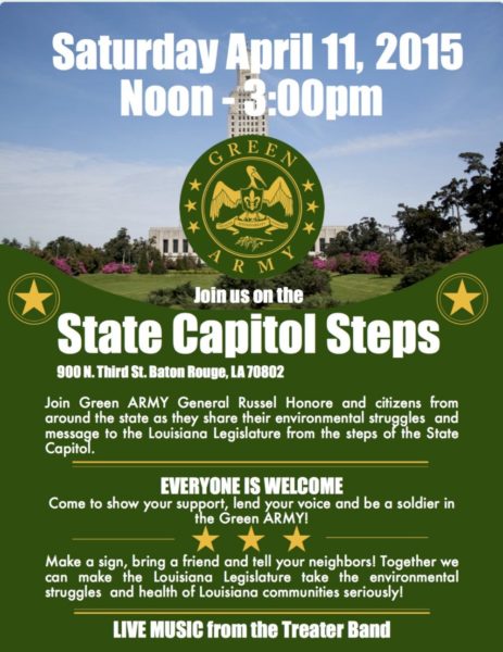 General Honore’s ‘Green ARMY’ Protested On State Capitol
Property, Vowed To ‘Pack The House’ 1