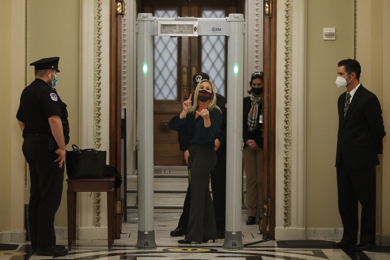 Hoyer Has Harsh Words for Marjorie Taylor Greene Who 'Gave
Aid and Comfort' to Capitol Rioters 1