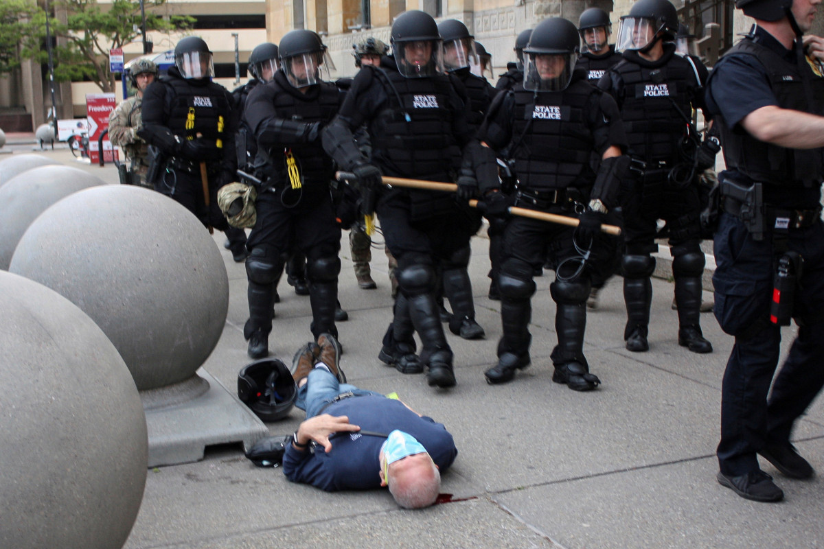 Elderly protester Martin Gugino, shoved to ground by Buffalo
cops, sues the city 1